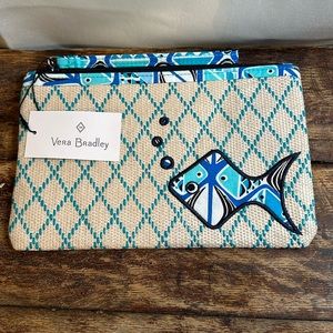 NWT Vera Bradley Beach Wristlet Fish in Blues